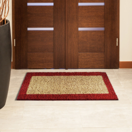 Tapis coco traditionnel sur mesure bordé