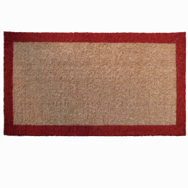 Tapis coco traditionnel sur mesure bordé