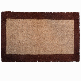 Tapis coco traditionnel sur mesure bordé