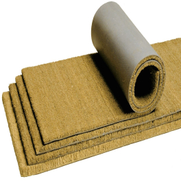 Rouleau de tapis coco traditionnel en coloris écru naturel