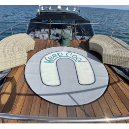 Tapis personnalisé rond antisalissure