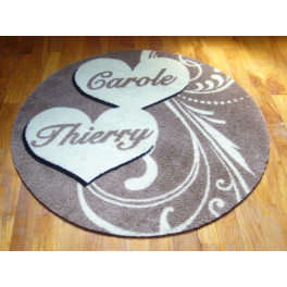 Tapis personnalisé rond antisalissure