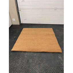 Tapis coco destockage 99x102cm 17mm naturel écru