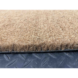 Tapis coco destockage 99x102cm 17mm naturel écru