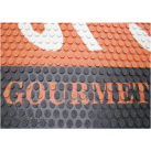 Tapis logo grattant d'extérieur construction tout caoutchouc